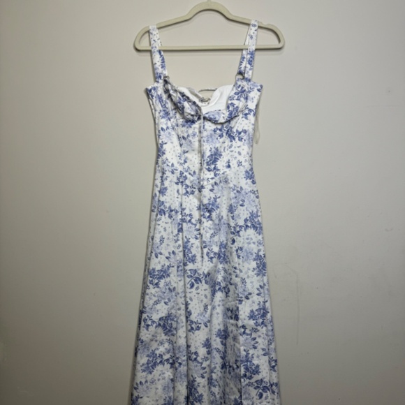 House of Cb Carmen Blue Print Bustier Sundress - Picture 6 of 9